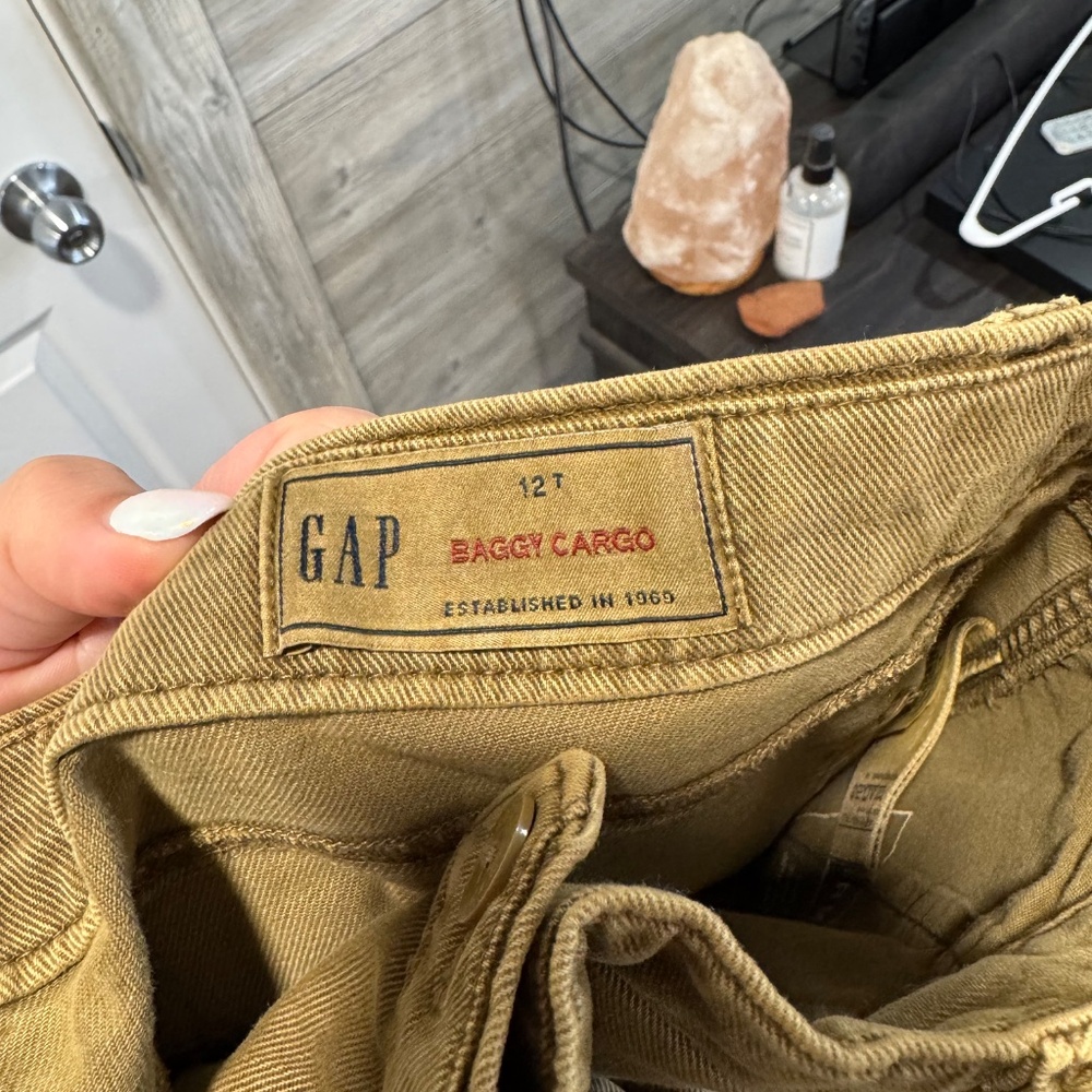 Gap Baggy Cargo Tan Pants 12 Tall - Picture 5 of 5